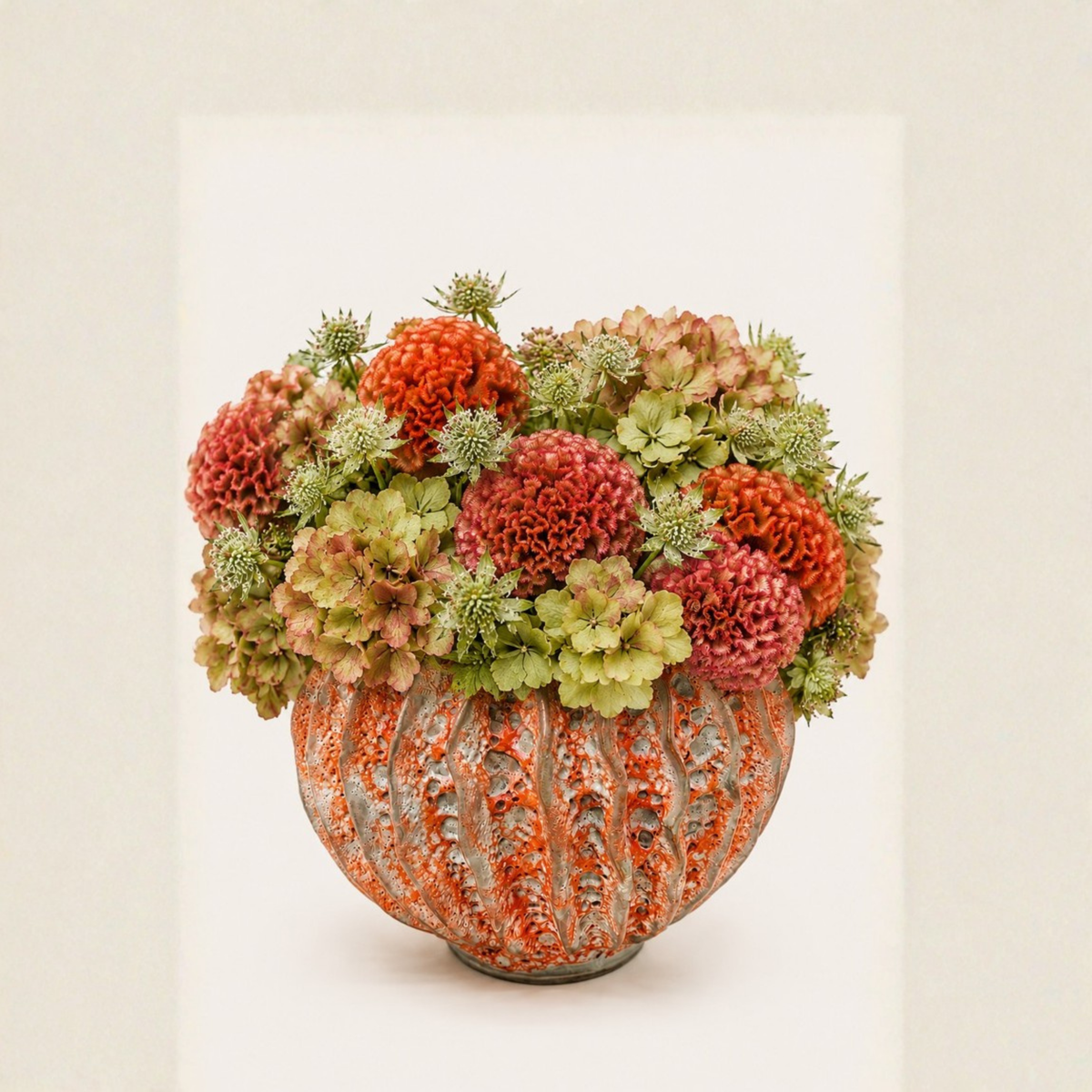 Coral Pumpkin Vase – Medium