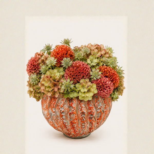 Coral Pumpkin Vase – Medium
