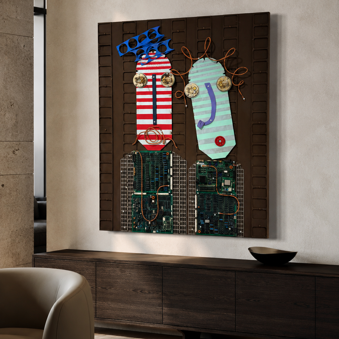 Fall in Love over a Computer – Mixed Media Wall Art