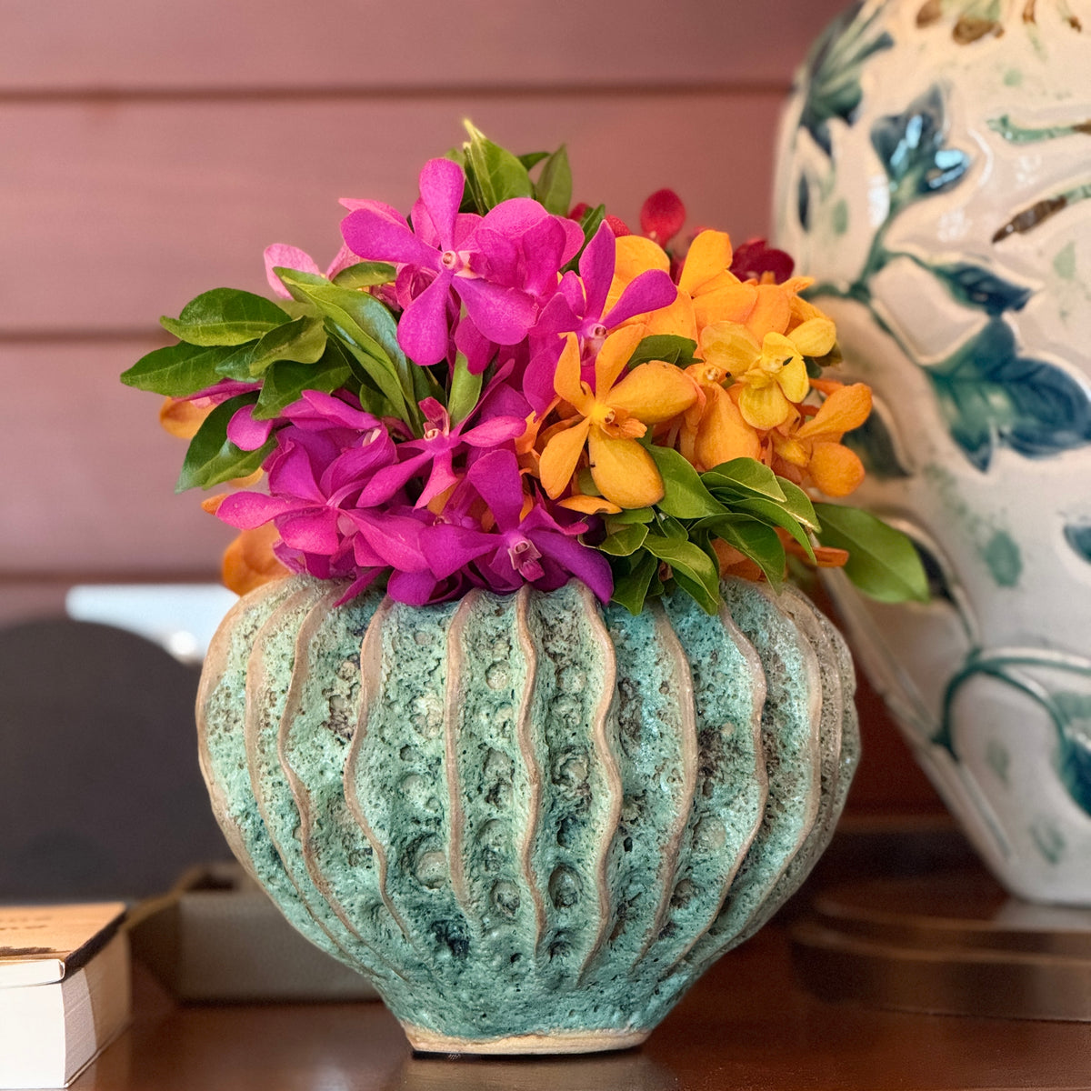 Coral Pumpkin Vase – Medium