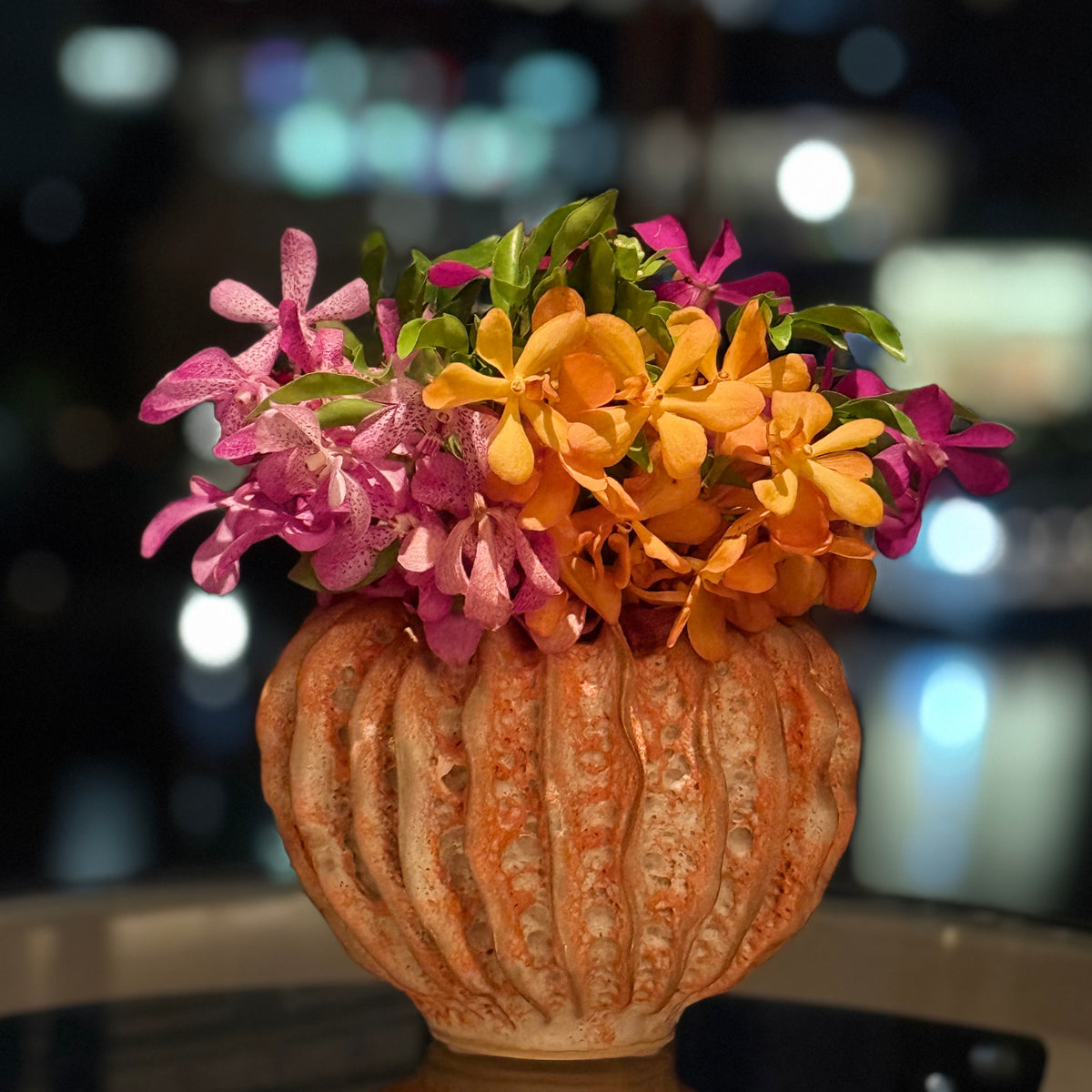 Coral Pumpkin Vase – Large