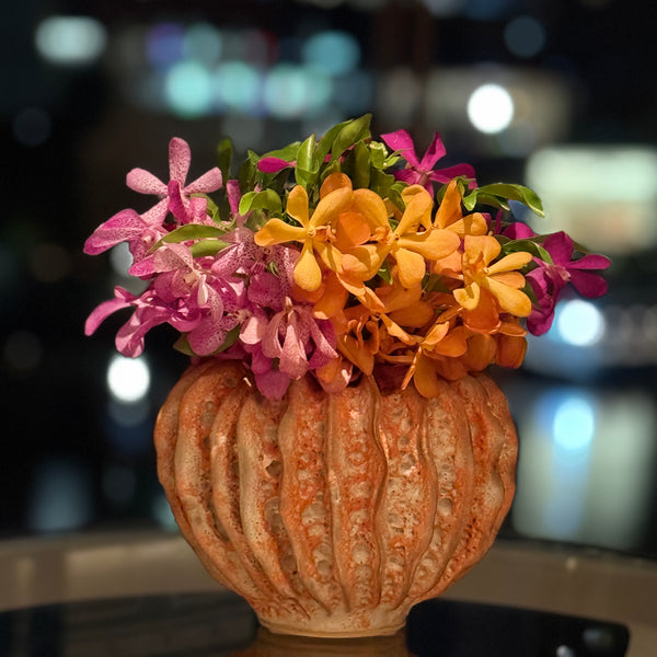 Coral Pumpkin Vase – Medium