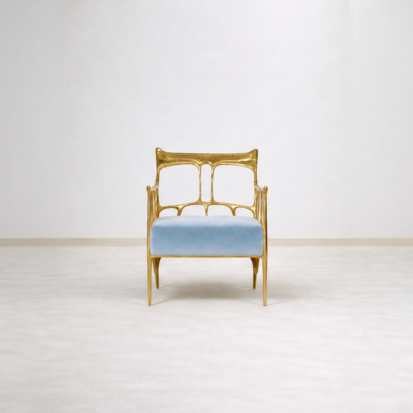 Ink Armchair aus massivem Messing