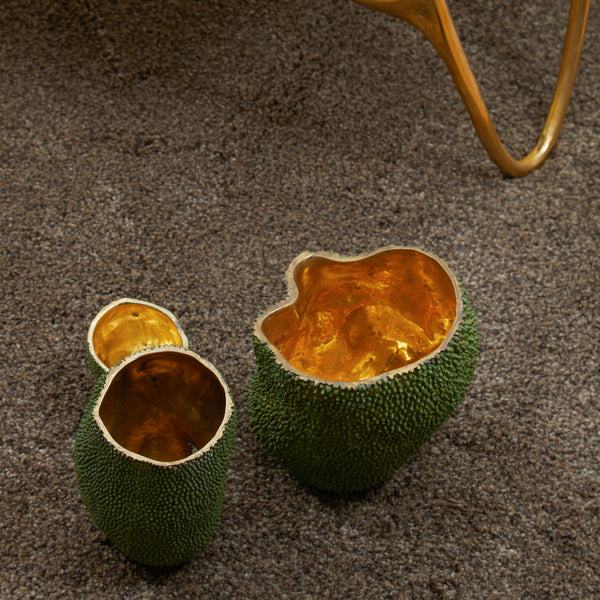 Jackfruit Vase aus massivem Messing