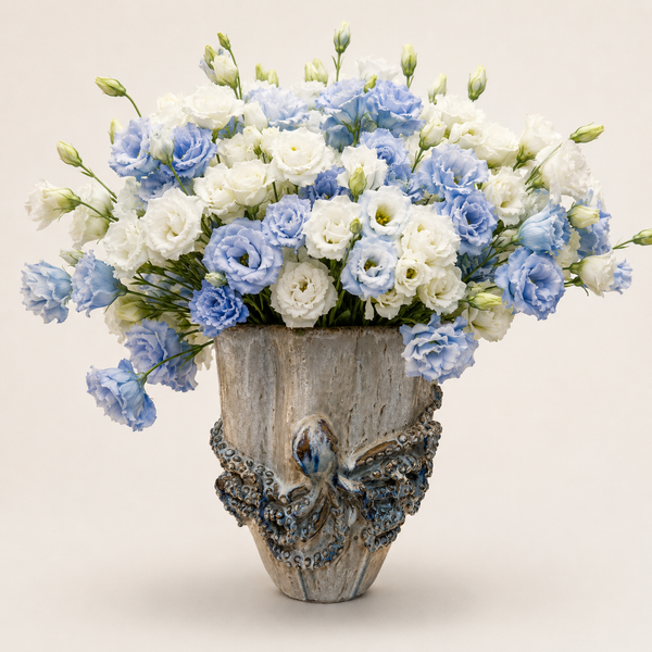 Blue Octopus Vase