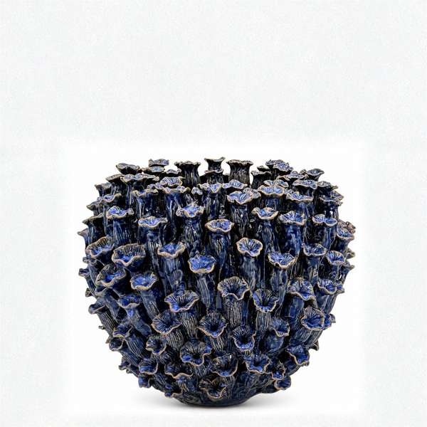 Sea Flower Vase – Reactive Blue